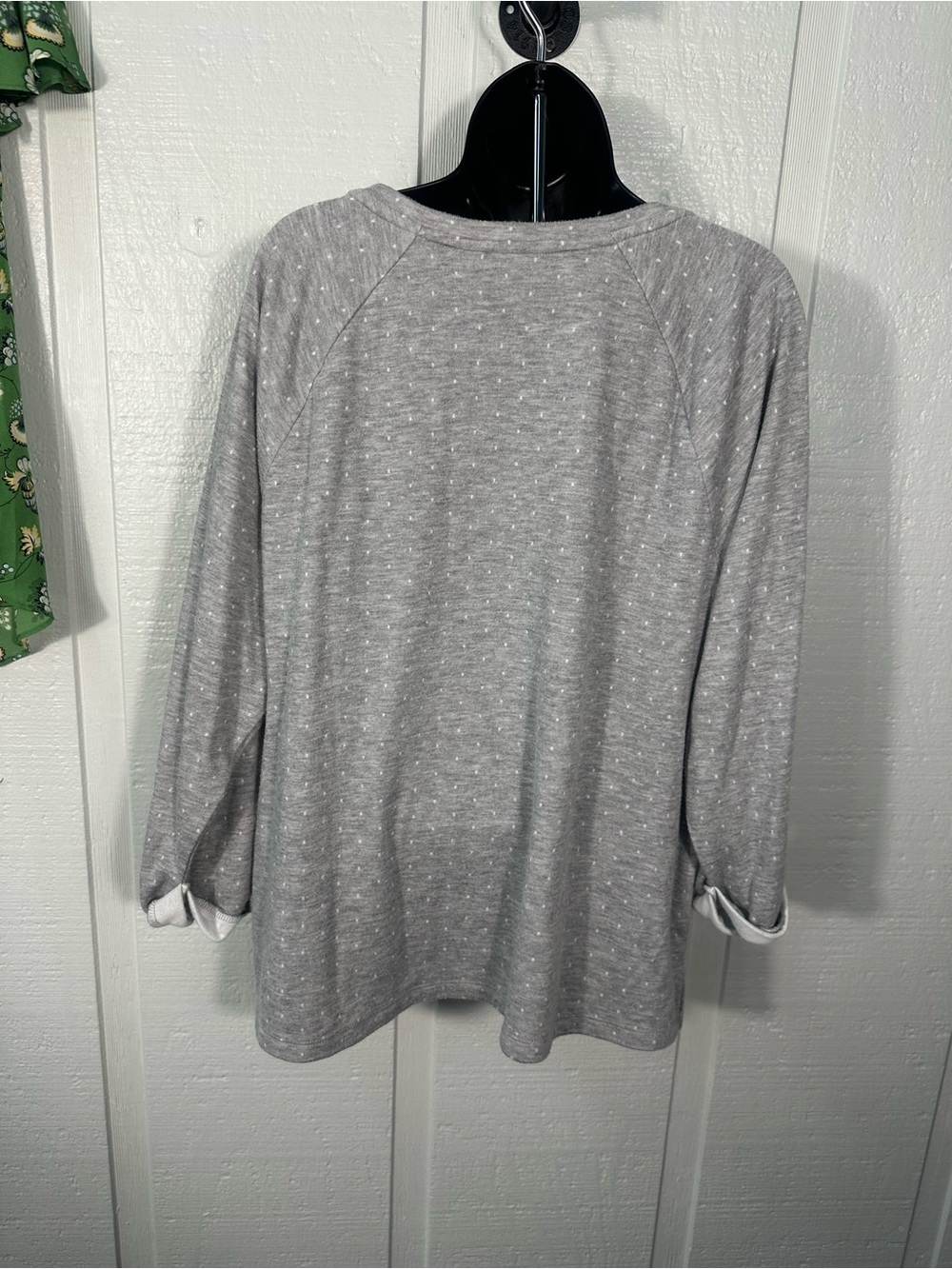Chicos Grey 3/4 Sleeve Top Size 3/XL EUC - Picture 5 of 7
